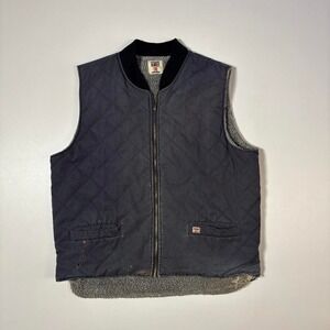 Vintage Number One Sherpa Lined Quilted Work Vest